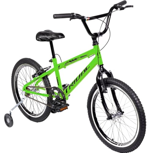 Bicicleta Infantil Aro 20 BMX Cross Tridal com Roda Lateral (Verde)