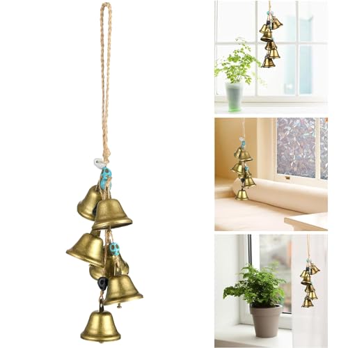 1 Spiedino Campane da Esterno Strega, Campana del Vento del Gancio Della Porta, Campane del Vento di Metallo Della Strega, per Maniglie per Porte da Giardino, Decorazioni per Cortili(Colori Misti)