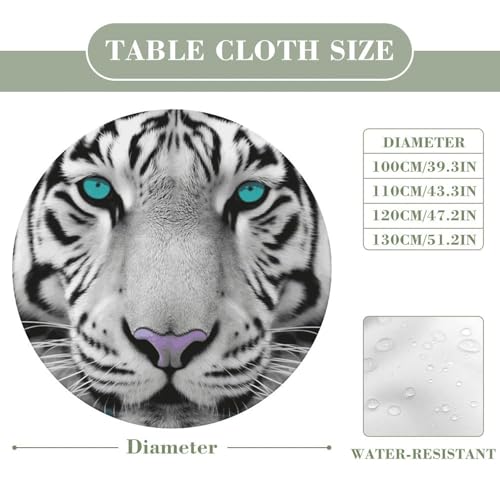 Nappe ronde élastique imperméable anti-vent pour table extérieure - 3