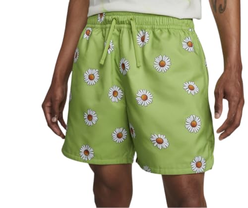 Sportswear Sport Essentials - Pantalones cortos para hombre, talla S y L, color verde vivo y blanco, Verde vivo, blanco, Medium