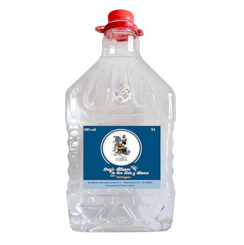 Da Miña Terra - 3 Litros - Orujo blanco gallego - Aguardiente destilada de uva tinta y blanca - 40% Vol