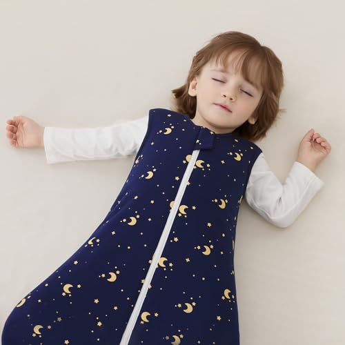 Image of Duomiaomiao 2.5 TOG Baby Sleep Sack 100% Cotton Winter Baby Wearable Blanket, Warm Quilted Comfy Toddler Sleeping Bag