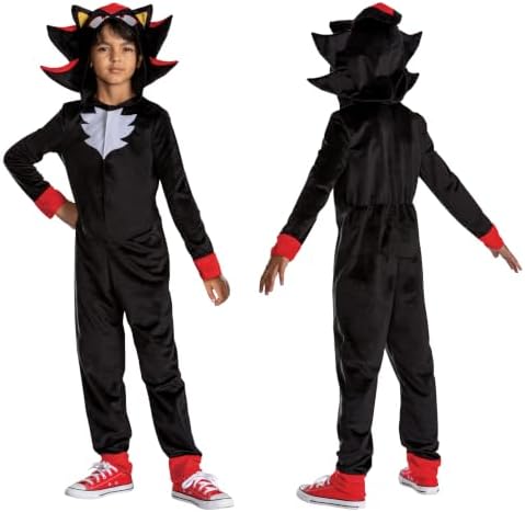 Disguise Sonic 3 Shadow Costume, Official Sonic Movie 3 Costume for Kids, Large (10-12)