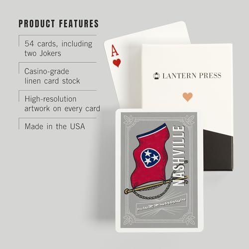 Baraja de cartas Póker Nashville Tennessee tamaño póker 52 cartas miniatura 3