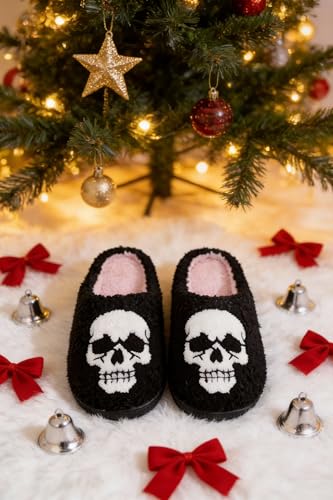 Image of Halloween Christmas Slippers Holiday Slipper House Shoes Home Slipper for Women Fuzzy Outdoor Indoor Bedroom Slippers