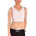 BaronHong Frauen Lesbische Tomboy Zip Up Tank Top Weste Brust Tragetasche Starker Bandage (weiß, S)