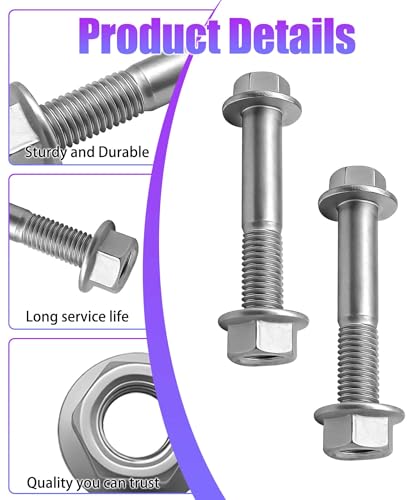 Image of 2 Pcs Front Lower Shock Mount Bolts Kit | Fits for Toyota Sequoia 2001-2007 Tacoma 1995-2004 Tundra 2000-2006, Suspension Shock Absorber Mount Hardware Set