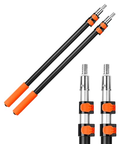 Bates- Extension Pole, 2.4 to 6 Ft Pole, 2 Pack, ‎Telescopic Pole for Painting and Cleaning