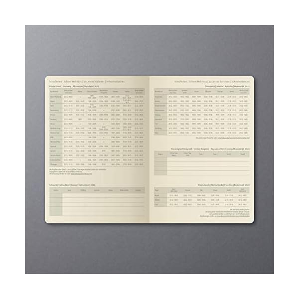 SIGEL C2264 Terminplaner Wochenkalender 2022 - ca. A5 - rot - Hardcover - 192 Seiten - Gummiband, Stiftschlaufe… – Bild 10
