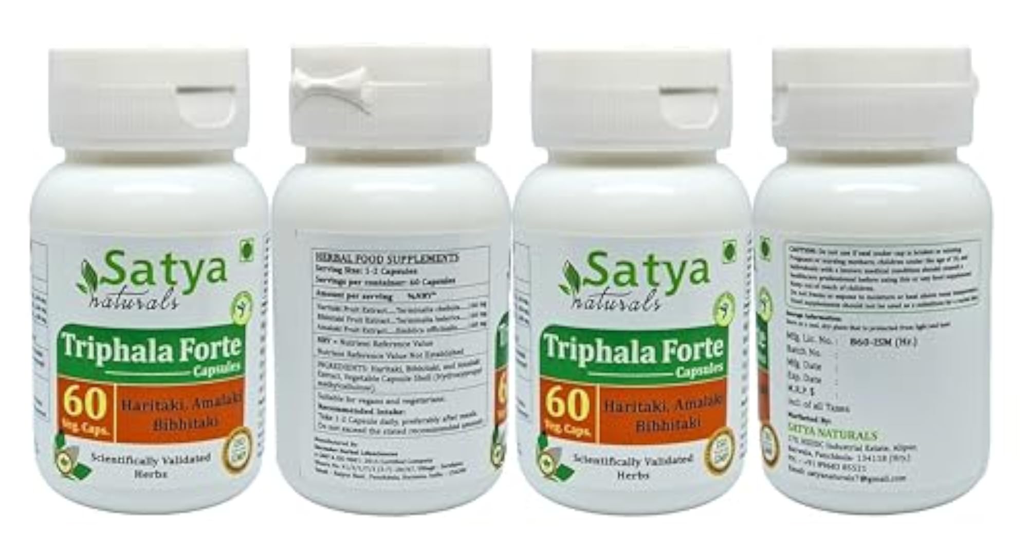 Triphala Extract Capsules, Highest Potency, 100 Count
