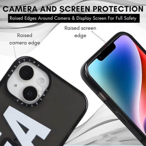Image of for iPhone 14 SEA Case Transparent, Grip Case Silicon Slim Fit Shock-Absorbing TPU Bumper & Anti-Yellowing Clear Protective Back Cover for iPhone 14 (Black, 01)