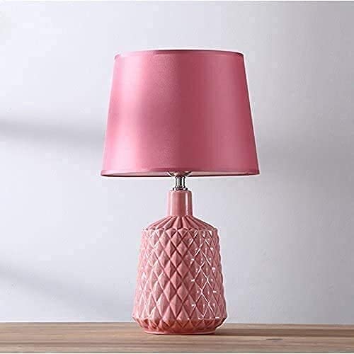 Lampe de bureau rose chaud pour lecture sur table de chevet