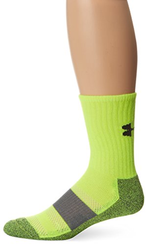 Under Armour Men's Performance Crew Socks, Hi-Vis Yellow, Large
