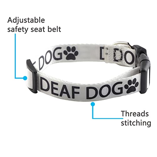 Deaf Dog Collar Deaf Dog Alerts Deaf Dogs Special Needs Dog Adjustable Dog Collar (Deaf Dog Collar) - Image 3