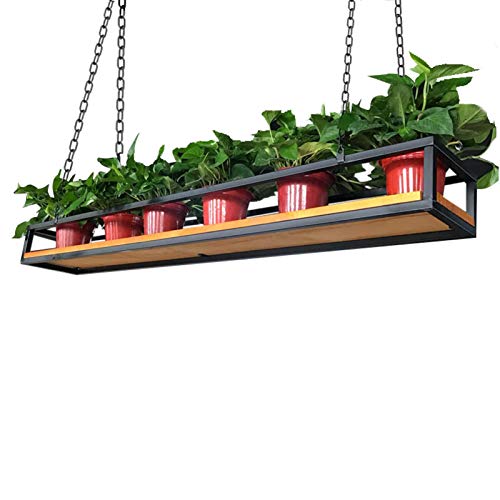 Floating Kitchen Storage Rack - Ceiling Shelf Mounted Pot Pan Rack, Cookware Hanger, and Flower Stand for Garage, Bar, Restaurant, and Cellar Organization
