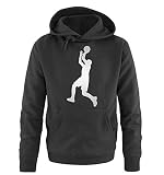 Comedy Shirts - Sweat à capuche pour joueur de basketball - Noir - XL