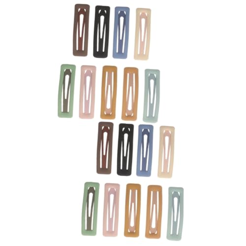 PACKOVE 18個 磨砂モランディ色系ヘアクリップ 女性向けスナップ式髪留め