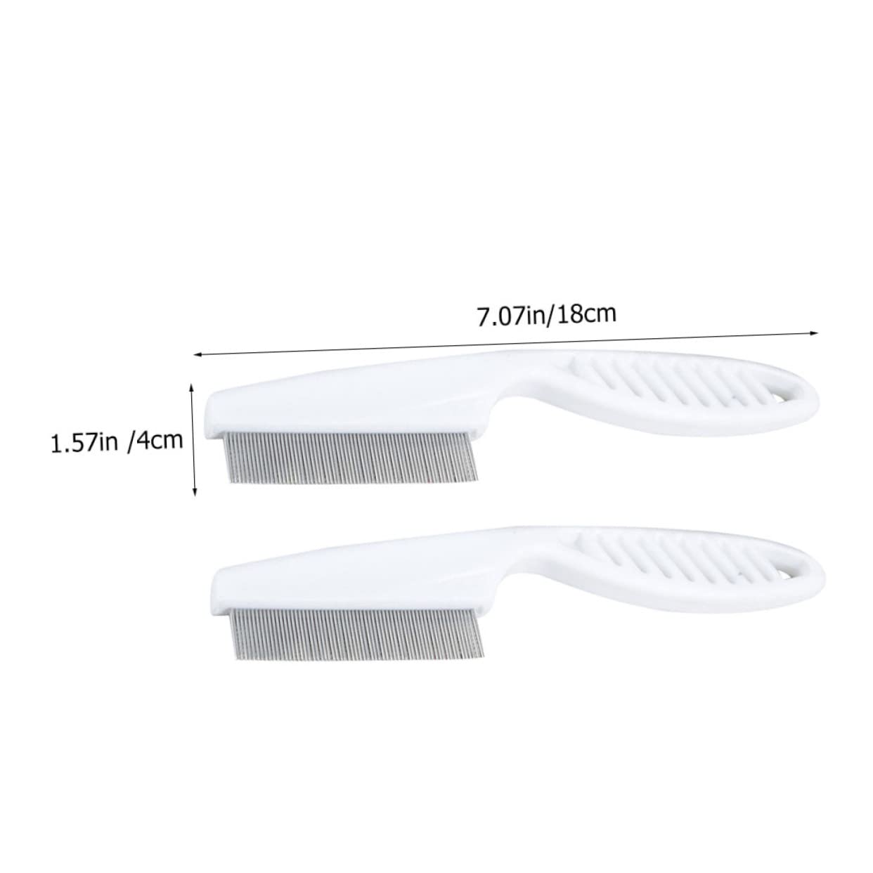 VICASKY 2Pcs Handheld Grooming Combs for Dogs Cats Durable Pet Cleaning Tools for Loose Hair Removal Ergonomic Design for Comfortable Grooming for Long Hair Pets