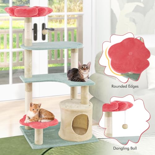 Árbol para Gato Flor 49 Pulgadas Multi-Niveles con Rascadores miniatura 7