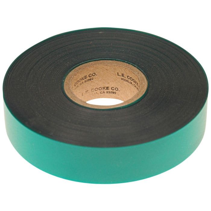 L.E. Cooke Company Plant Tie Ribbon, Heavy-Duty. Green, 8mil x 1in x 150ft, Pack of 12 Rolls