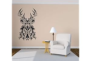 Stunning Tattoo Wall Decal: Deer in the Wild Embraces Your Space