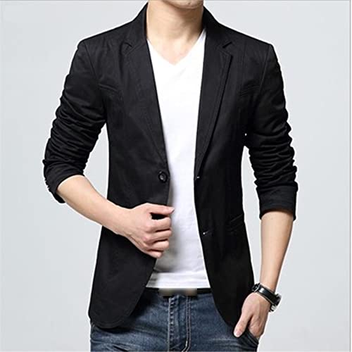 Men's Blazer Spring Fashion Cotton Slim Jacket4