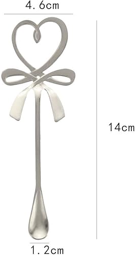 Miniatura 2 de Cuchara agitadora de café de acero inoxidable, 3 unidades, diseño de corazón de amor, taza colgante, cuchara de café, cuchara de postre de mango