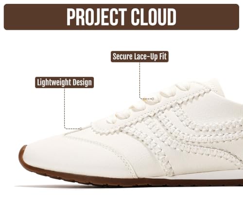 Image of Project Cloud Womens Barefoot Sneakers with Memory Foam & Non Slip (Monica) | Lace Up Shoes for Women - Lightweight Casual Women Footwear Comfortable Fashion Sneakers for Women - Versatile Women Shoes