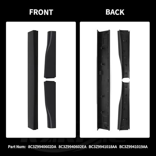 KARPAL Tailgate Cover Flexible Flex Step Tailgate Cap Mad Molding Trim Fit for 2008-2016 Ford F250 F350 F450 F550 Super Duty