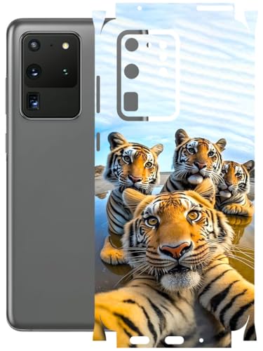 Image of AtOdds - Full Body Back Screen Guard Protector Film - Lamination Wrap Skin Sticker Compatible with Samsung Galaxy S20 Ultra | Scratchproof Matte Finish (Selfie)