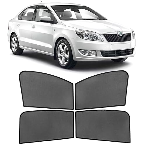 Image of AutoStory Custom Fit Black Mesh Car Sunshade for Rapid| UV & Heat Protection Car Window Curtains | Privacy Car Sun Shade | Breathable Vehicle Specific Side Window Shades
