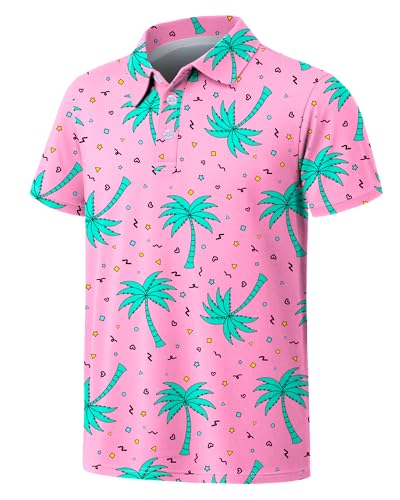 Image of Boys Polo Shirt Golf Short Sleeve Performance Dry Fit Stretch School Uniform Shirts for Boys 7-14 Years