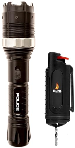 Police Stun Gun Burn Pepper Spray Combo Women Men Self Defense - 8810