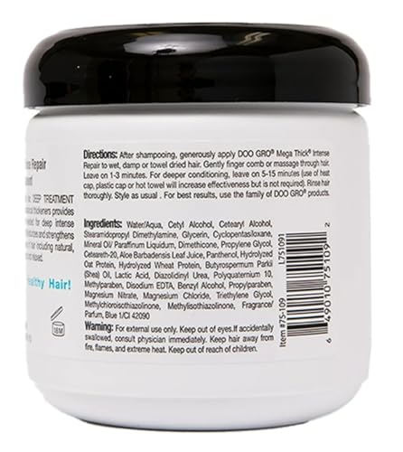 Doo Gro Mega Thick Treatment Intense Repair 16 Ounce Jar (Pack of 3) - Thumbnail 2