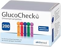 GlucoCheck Universal-Lanzetten 200 Stück – Sterile Blutlanzetten für schmerzarme Blutentnahme | Passend für alle gängigen Stechhilfen