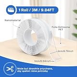 HOMMAND Taśma Dwustronna, Tasma Dwustronna Mocna, Klejąca Przezroczysta, Usuwalna Taśma Klejąca do Ściany/Dywan/Drewno 3 m x 2 cm x 1 mm
