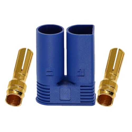 5PCS, EC5, Aeromodelling Banana Plug, Cable, Welding, 40A, Blue, Female Terminal, Male Housing, UL94VO, PA. EC5-M