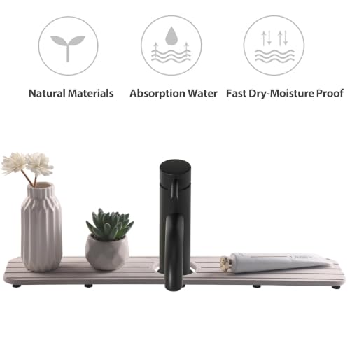 NiuYichee Faucet Mat for Kitchen Sink, Water Absorbing Diatomite Stone Tray by NiuYichee - Used condition - Image 8