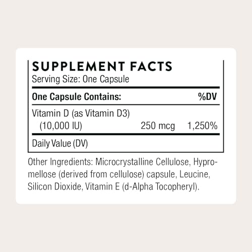 image for THORNE - Vitamin D3 Supplement - Supports Healthy Bones, Teeth, Muscle