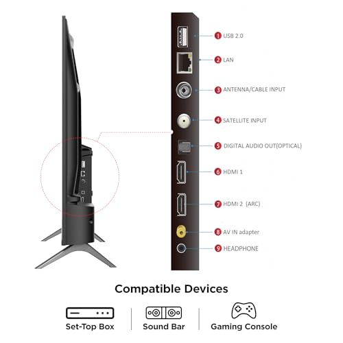 Image of TCL 101 cms (40 inches) V5C Series Full HD Smart QLED TV Google TV 40V5C