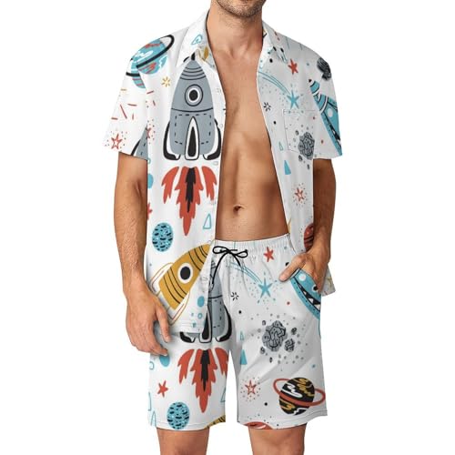 Chemise Hawaïenne Homme avec Short et Pantalon de Plage Planet Rocket