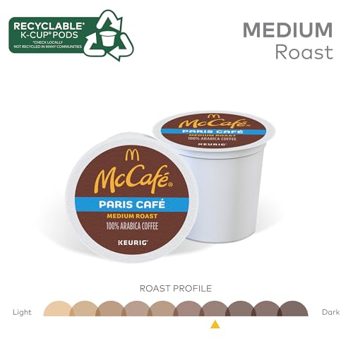 Image of McCafe Paris Cafe, Single Serve Coffee Keurig K-Cup Pods, Medium Roast Coffee, 60 Count (6 Packs of 10)
