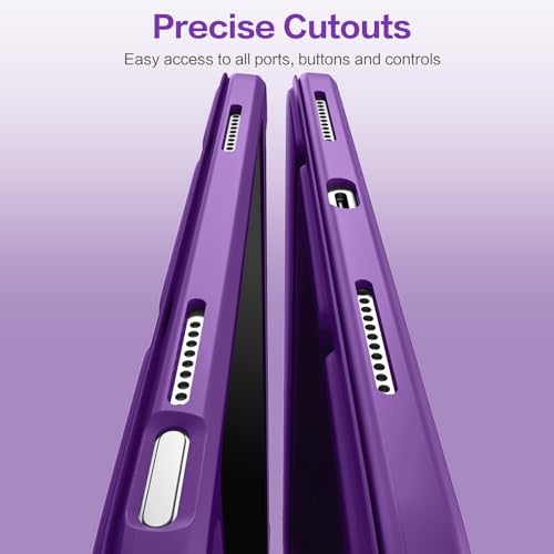 Image of Wenlaty Compatible with iPad (A16) 11th Generation Case 11 Inch 2025, for iPad 10th Generation Case 10.9 Inch 2022 with Pencil Holder, Trifold Stand Protective Cover, Auto Wake /Sleep, Purple