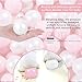 Heopeis Ball Pit Balls Crawl Balls Crush Proof Plastic Ball for Infant Ball Pit Children's Toy Balls Pearl Ocean Balls, 2.2inches,100Pcs (Pink/Pearl White)
