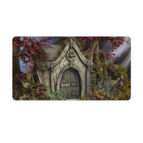 Tapis de souris de jeu grand format fini les frottements style jardin féérique gothique 75x40