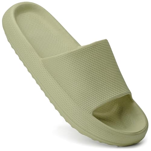 Image of Happy Lily Cloud Slides for Women, Slippers for Men, Womens Sandals, Pillow Slides Shower Shoes House Slippers Beach Sandals, 7-8 Women/5.5-6.5 Men