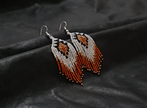 Tribal Beaded Earrings (Handmade)3