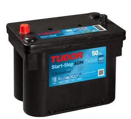 Batería Tudor 50Ah 800A AGM Start-Stop Tipo Optima Red Top RTC 4.2 para Arranque Extremo