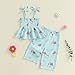 Partclots Baby Girl Summer 2 Pcs Outfits Tie Up Ruffle Camisole Tops Bell Bottom Pants 6 9 12 18 24 Months 2 3 T (Green flamingo, 12-18 Months)