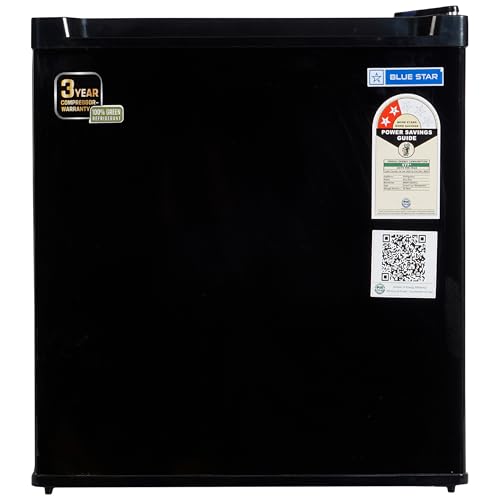 Blue Star Bluestar 45 Ltr, 2 Star, Mini Refrigerator with Freezer, Direct Cool,Black